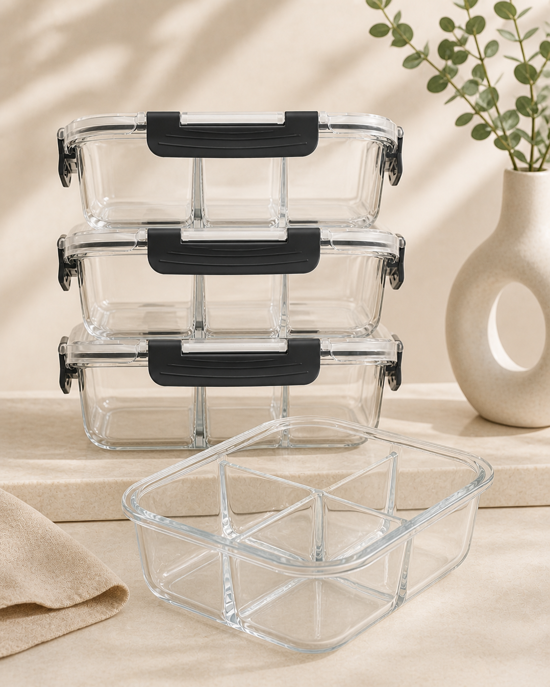 Glass Meal Prep + Food Storage Set
